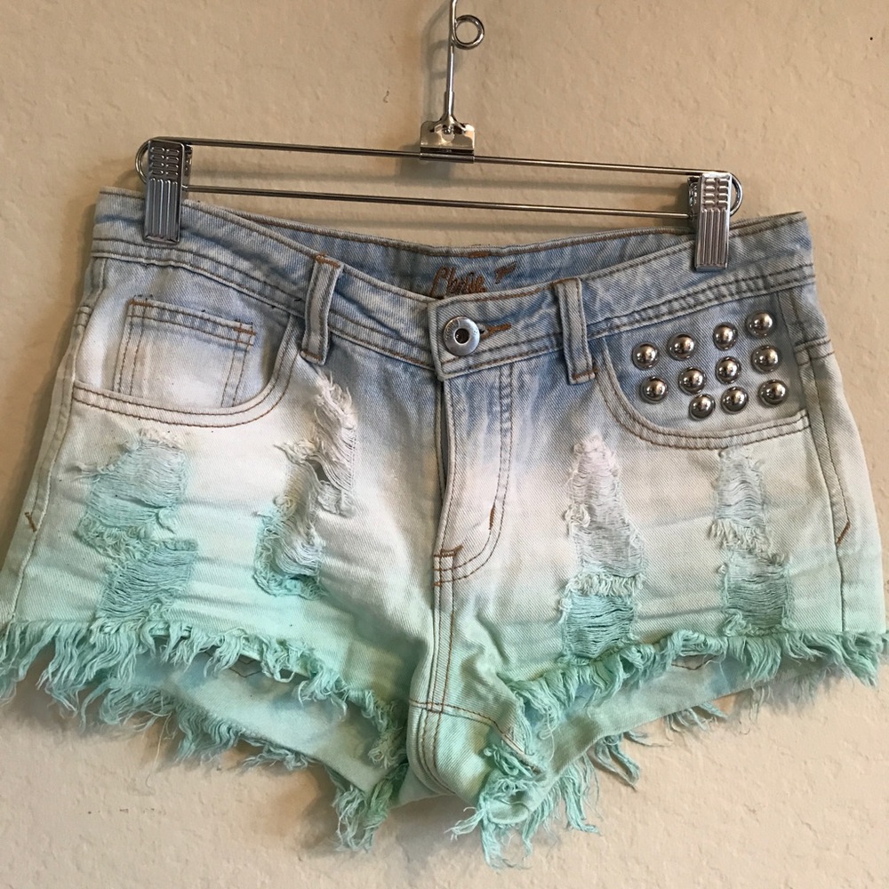 Dip dyed festival shorts